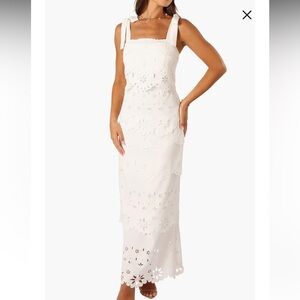 Petal & Pup White Floral Midi Dress